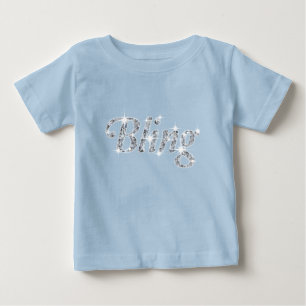 Imitate in pastellblauer "Bling"-Ausführung Baby T-shirt