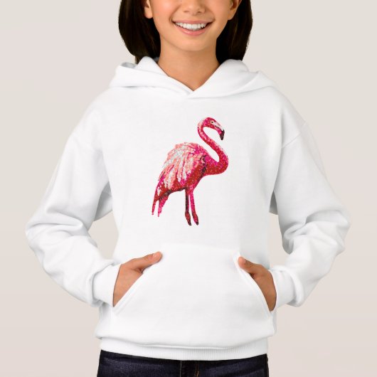 Imitate in rosa Flamingo Hoodie (Vorderseite)