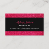 Imitate in Rosa und Schwarz Visitenkarte (Rückseite)