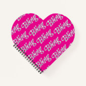 Imitate in rosa-weißem Bling-Design Notizblock (Vorderseite)