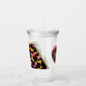 Imitate in Tierdrucken zeigen Mit Monogramm rosa N Acryltrinkbecher (Vorderseite)