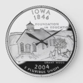 Imitate Iowa Staat Quarter Große Wanduhr (Vorderseite)
