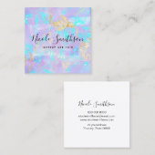 Imitate Iriabenz lila opal Quadratische Visitenkarte (Vorne/Hinten)