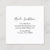 Imitate iridescence flüssiger Marmor Quadratische Visitenkarte (Rückseite)