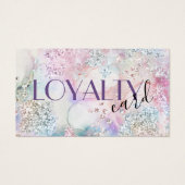 Imitate iridescent Aquarell Glitzer Loyalität Kart (Vorderseite)