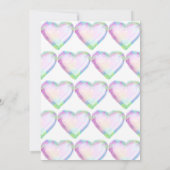 Imitate Iridescent Ballon 1. Geburtstag Einladung (Rückseite)