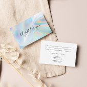 Imitate Iridescent Blue Holographic Gift Card