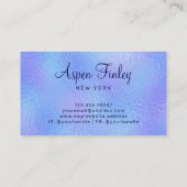 Imitate Iridescent Foil Elegante - Logo-Visitenkar Visitenkarte (Rückseite)