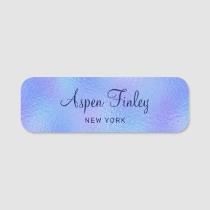 Imitate Iridescent Foil Elegante Name Markierung Namensschild