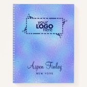 Imitate Iridescent Foil Elegantes Logo-Notebook Notizblock (Vorderseite)