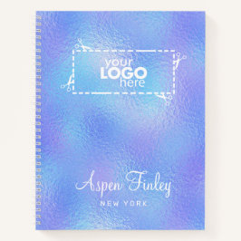 Imitate Iridescent Foil Elegantes Logo-Notebook Notizblock