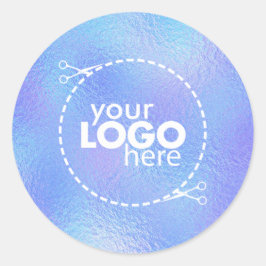 Imitate Iridescent Foil Logo Classic Round Sticker