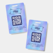 Imitate Iridescent Foil Logo QR-Code Abzeichen Ausweis (Vorder- & Rückseite)