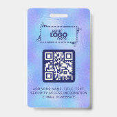 Imitate Iridescent Foil Logo QR-Code Abzeichen Ausweis (Rückseite)