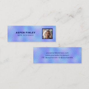 Imitate Iridescent Found Mini Foto Business Card Visitenkarte