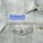 Imitate Iridescent Found Modern Name Tag Namensschild (Beispiel)