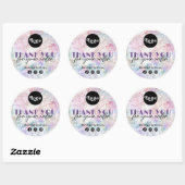Imitate Iridescent Glitzer Aquarell Runder Aufkleber (Blatt)