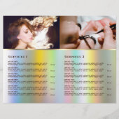 Imitate Iridescent Glitzer Folie Service Menü Bros (Rückseite)