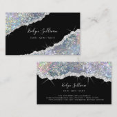Imitate Iridescent Glitzer Sequin Business Card Visitenkarte (Vorne/Hinten)
