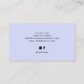 Imitate - Iridescent Look | Lila mit Trendy Script Visitenkarte (Rückseite)