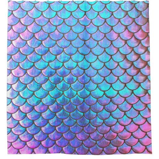 IMITATE iridescent mermaid Muster Duschvorhang (Vorderseite)