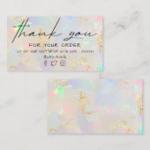 Imitate iridescent opal danke Ihnen Visitenkarte (Vorne/Hinten)
