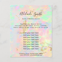 Imitate iridescent opal Foto Design Flyer