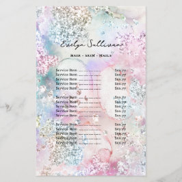 Imitate iridesfarbene Wasserfarbenpreisliste Flyer