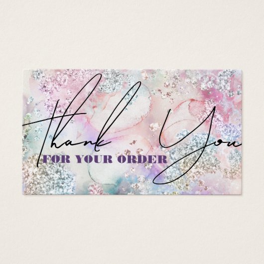 Imitate iridesing Glitzer Aquarell Ermäßigungskart (Vorderseite)