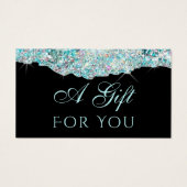 Imitate irisierende aquamarine Glitzer-Folge-Gesch (Vorderseite)