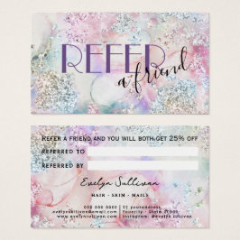 Imitate irisierende Glitzer Aquarellkarte