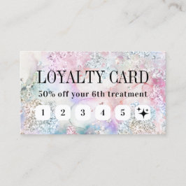 Imitate irisierende Glitzer Aquarellkarte Visitenkarte