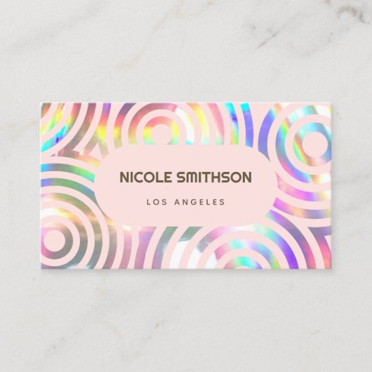 Imitate irisierende Kreise Visitenkarte (Vorderseite)