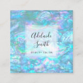 IMITATE irisierende Muschel Textur Quadratische Visitenkarte (Vorderseite)