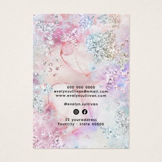 Imitate irisierende Ohrkarte (Rückseite)