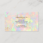 Imitate irisierende Opel-Stein-Visitenkarte Visitenkarte (Rückseite)