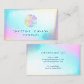 Imitate irisierende Wirkung Dahliemlogo Ästhetik Visitenkarte (Vorne/Hinten)