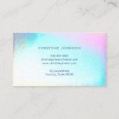 Imitate irisierende Wirkung Dahliemlogo Ästhetik Visitenkarte (Rückseite)