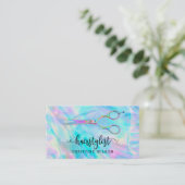 Imitate-Irisierende Wirkung Haarspalterschere Visitenkarte (Stehend Vorderseite)