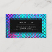 Imitate Irisierende Wirkung Meerjungfrau Design Visitenkarte (Rückseite)