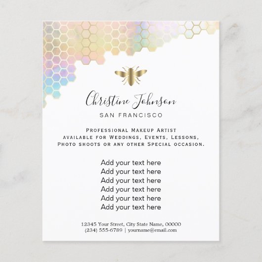 Imitate irisierende Wirkung Wabenkräfte Flyer (Vorne)