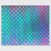 IMITATE irisierender Effekt Meerjungfisch-Skala Geschenkpapier (Flach)