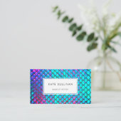 Imitate irisierender Effekt Meerjungfrau-Skala Visitenkarte (Stehend Vorderseite)