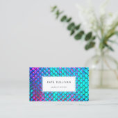 Imitate irisierender Effekt Meerjungfrau-Skala Visitenkarte (Stehend Vorderseite)