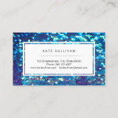 Imitate irisierender Effekt Mermaid blaue Folge Visitenkarte (Rückseite)