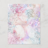 Imitate irisierender Glitzer Aquarell Flyer (Hinten)