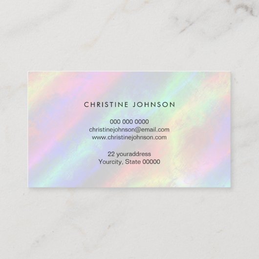 Imitate — irisierender Hintergrund Visitenkarte (Rückseite)