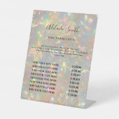 Imitate irisierendes Opalpreisschild Sockelschild (Vorderseite)