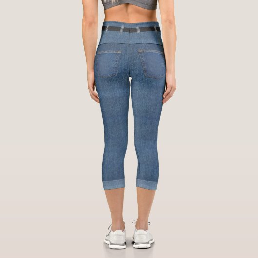 Imitate Jeans Capri Leggings (Rückseite)