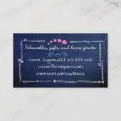 Imitate Kalkbrett Haken Stricknadeln Visitenkarte (Rückseite)